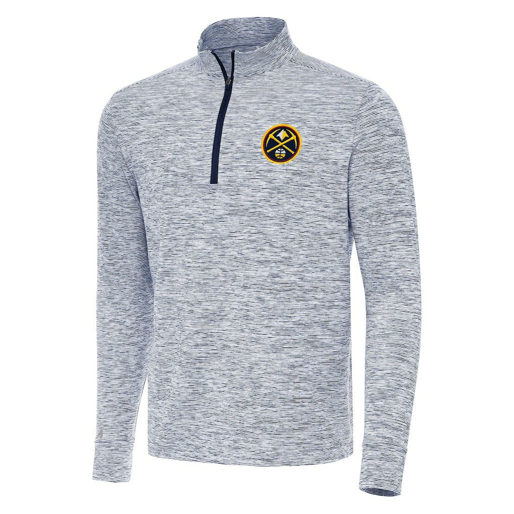 Denver Nuggets Antigua Cause Quarter-Zip Top Navy