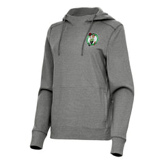 Boston Celtics Antigua Women's Justice Pullover Hoodie Heather Charcoal