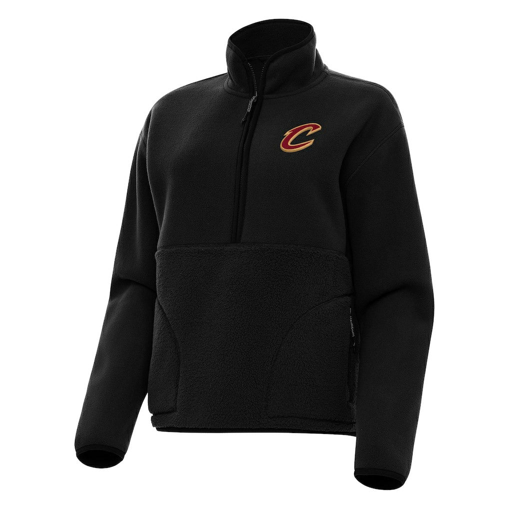 Cleveland Cavaliers Antigua Women's Figure Half-Zip Pullover Sweatshirt Black