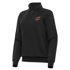 Cleveland Cavaliers Antigua Women's Victory Quarter-Zip Sweatshirt Black