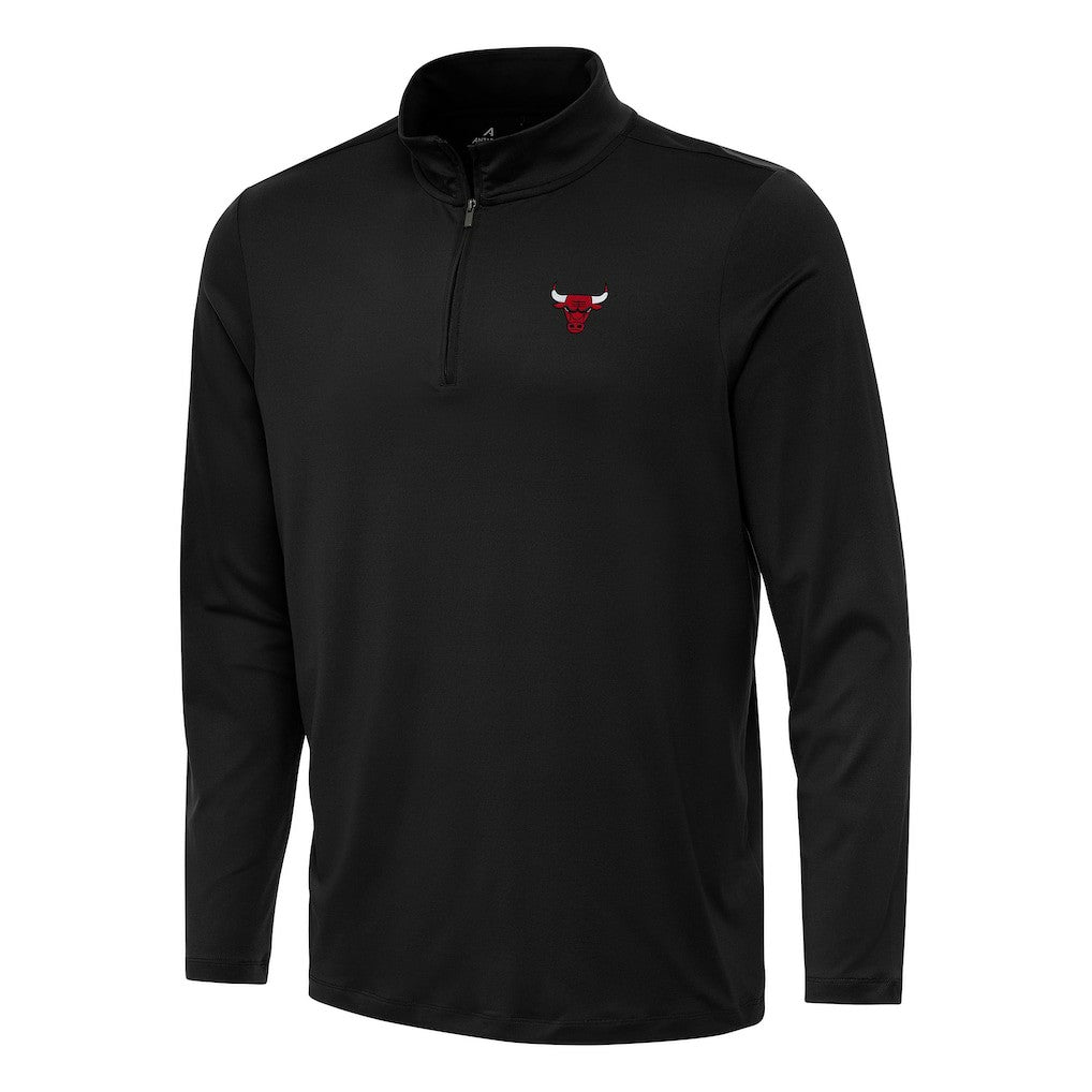 Chicago Bulls Antigua Reprocess Quarter-Zip Top Black