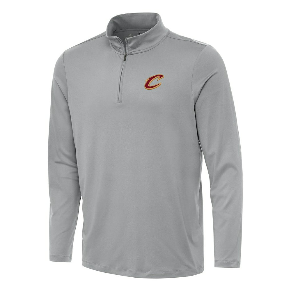 Cleveland Cavaliers Antigua Reprocess Quarter-Zip Top Gray