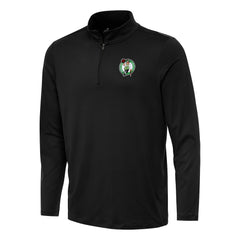 Boston Celtics Antigua Reprocess Quarter-Zip Top Black