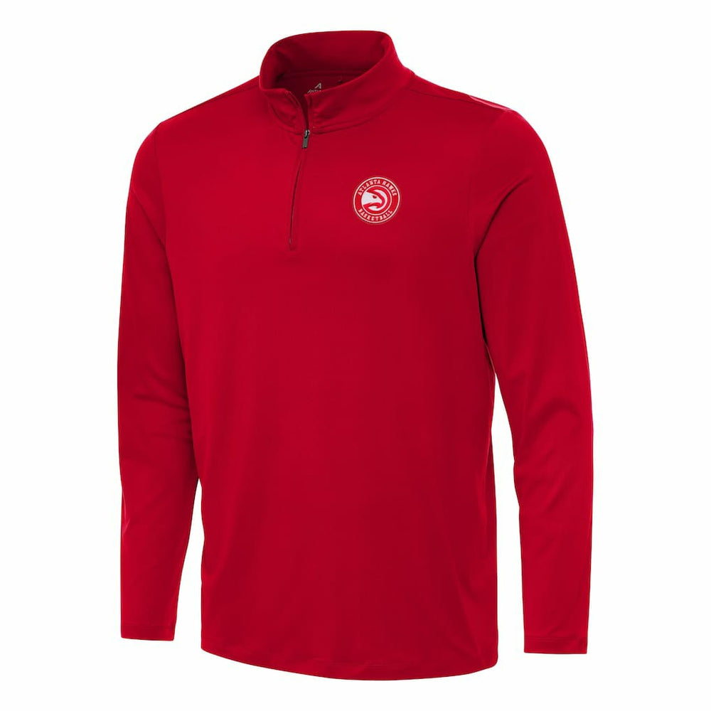 Atlanta Hawks Antigua Reprocess Quarter-Zip Top Red