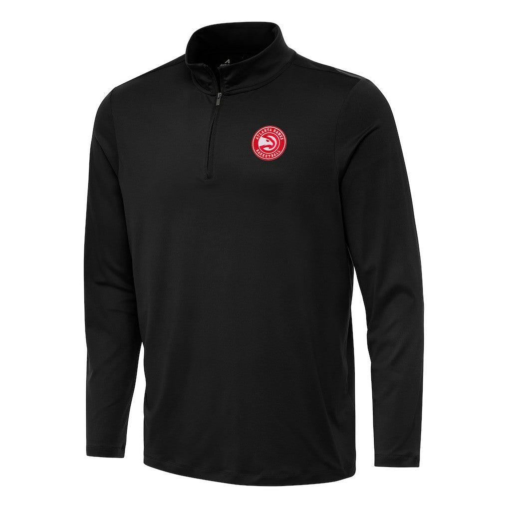Atlanta Hawks Antigua Reprocess Quarter-Zip Top Black