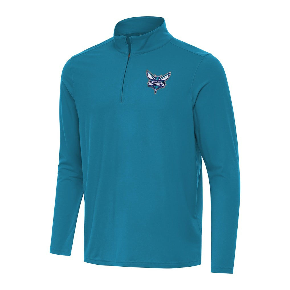 Charlotte Hornets Antigua Intent Quarter-Zip Top Teal