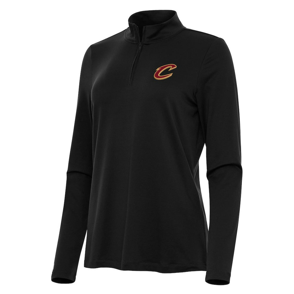 Cleveland Cavaliers Antigua Women's Reprocess Quarter-Zip Top Black