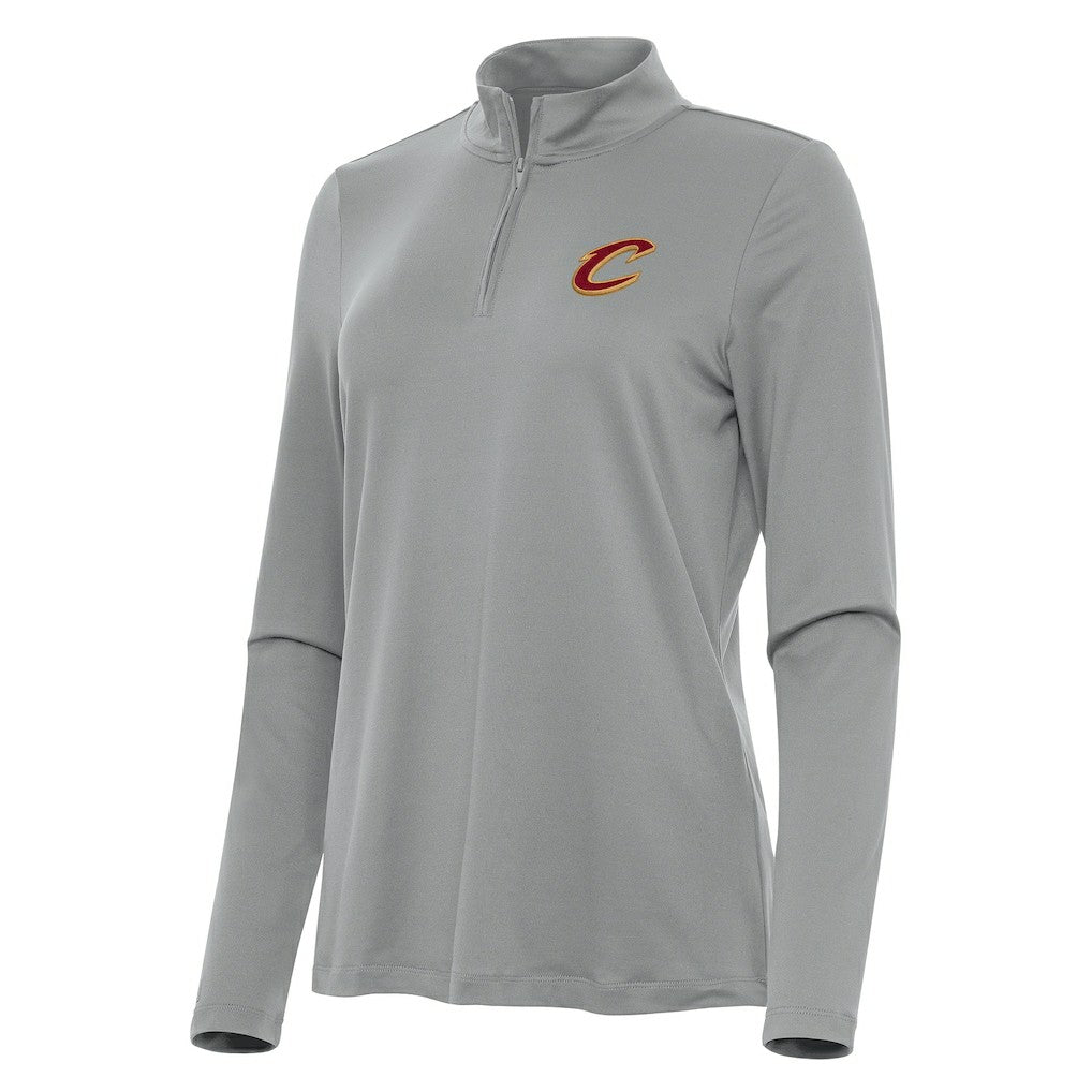 Cleveland Cavaliers Antigua Women's Reprocess Quarter-Zip Top Gray