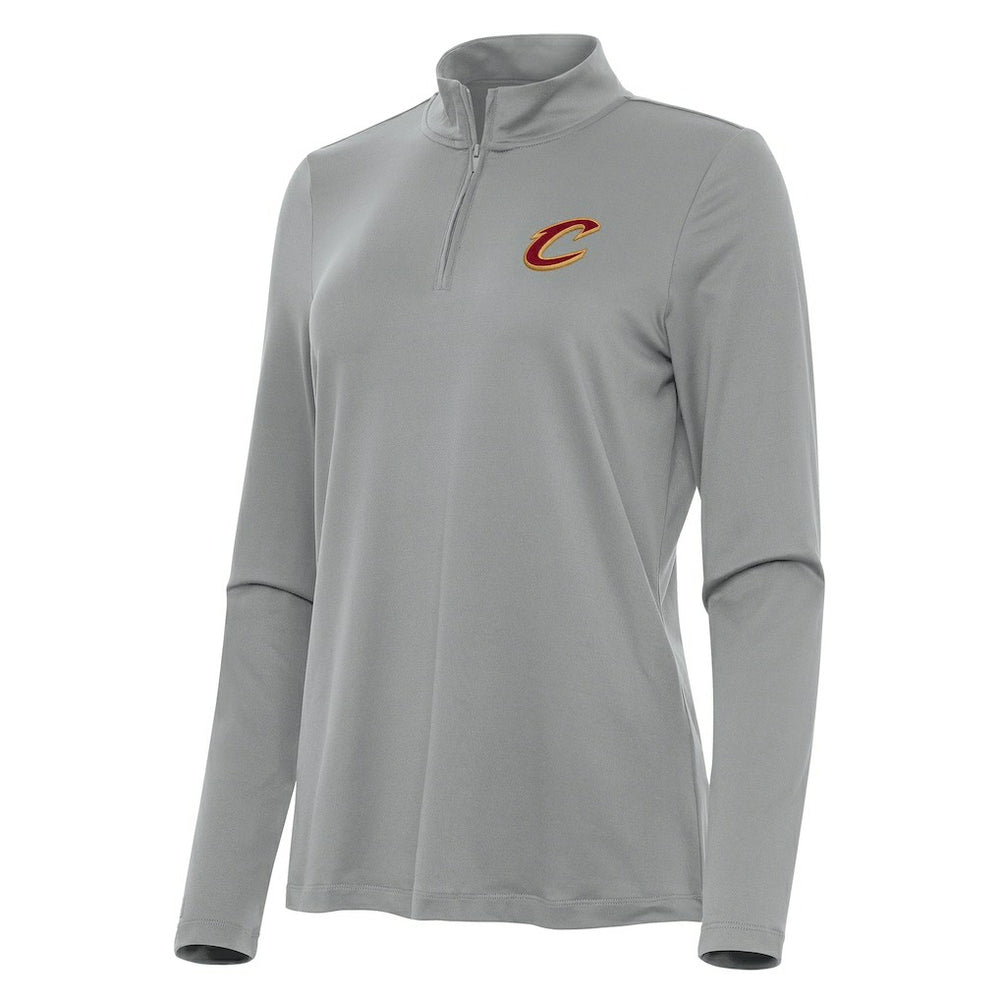 Cleveland Cavaliers Antigua Women's Reprocess Quarter-Zip Top Gray