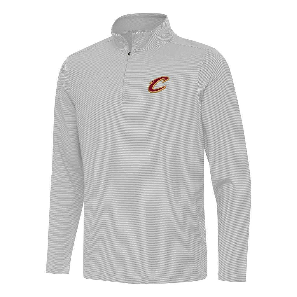 Cleveland Cavaliers Antigua Twine Quarter-Zip Top Gray