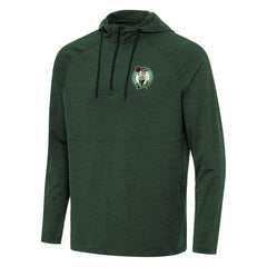 Boston Celtics Antigua Spikes Raglan Quarter-Zip Hoodie Heather Green