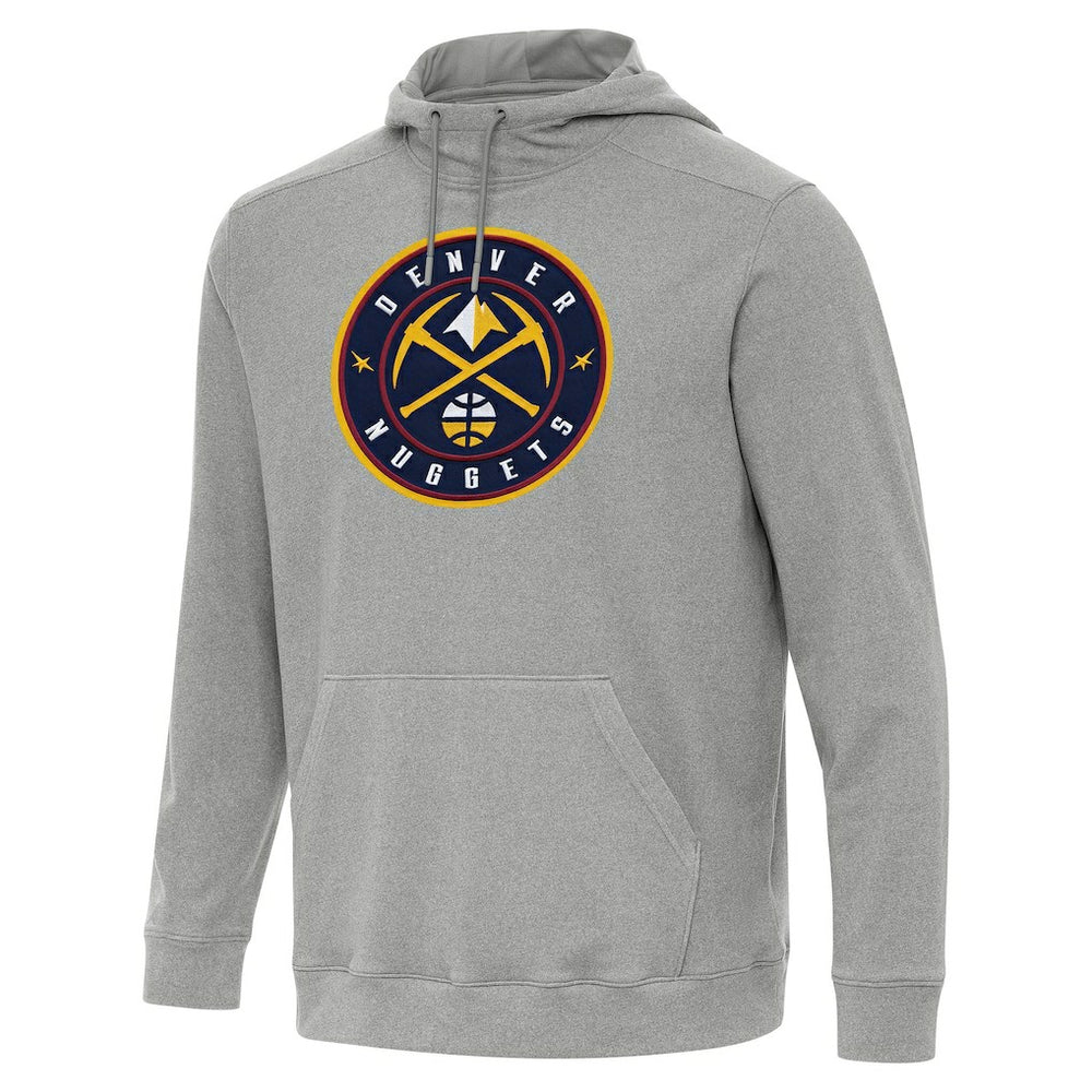 Denver Nuggets Antigua Cloud Pullover Hoodie Heather Gray