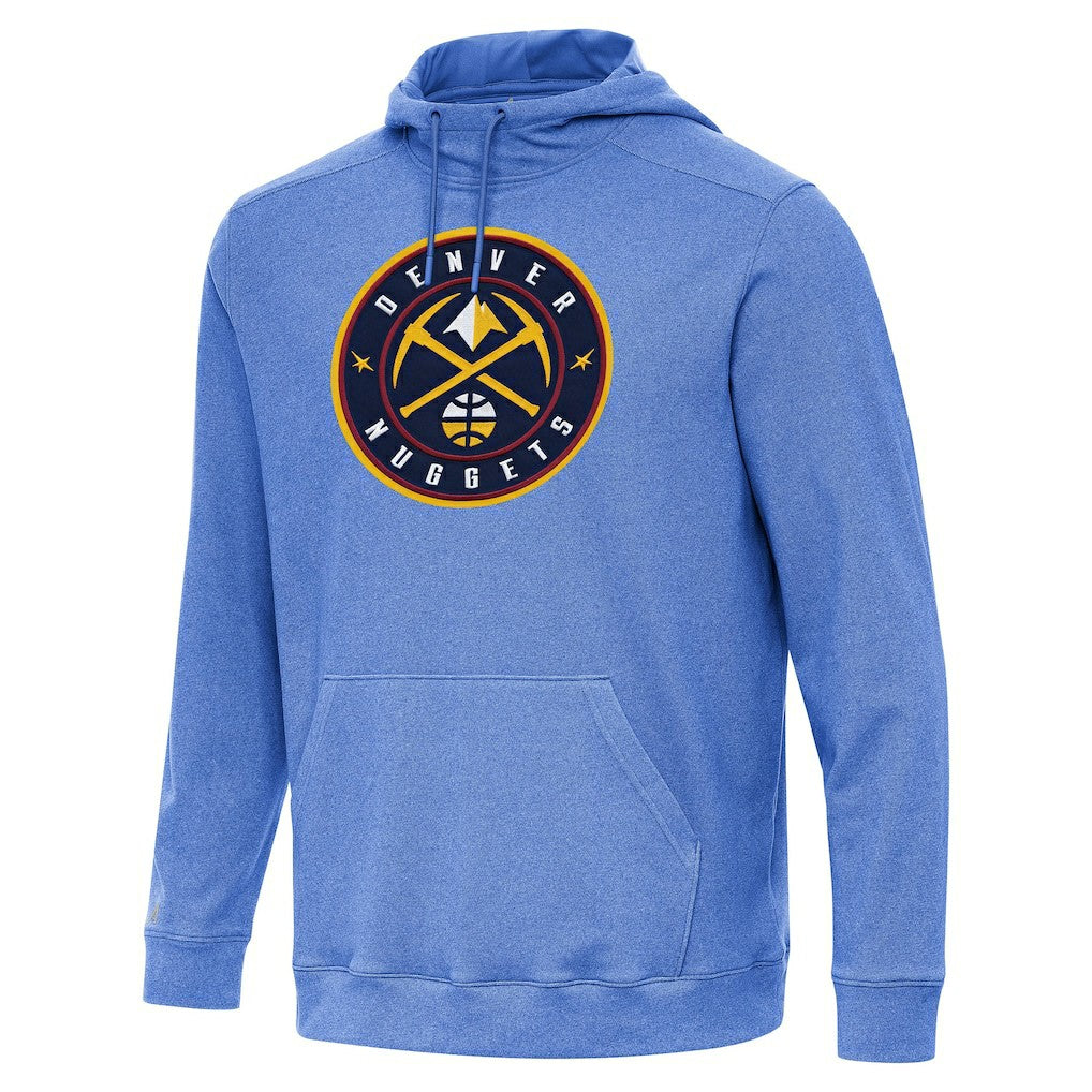 Denver Nuggets Antigua Cloud Pullover Hoodie Heather Blue