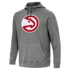 Atlanta Hawks Antigua Cloud Pullover Hoodie Heather Black