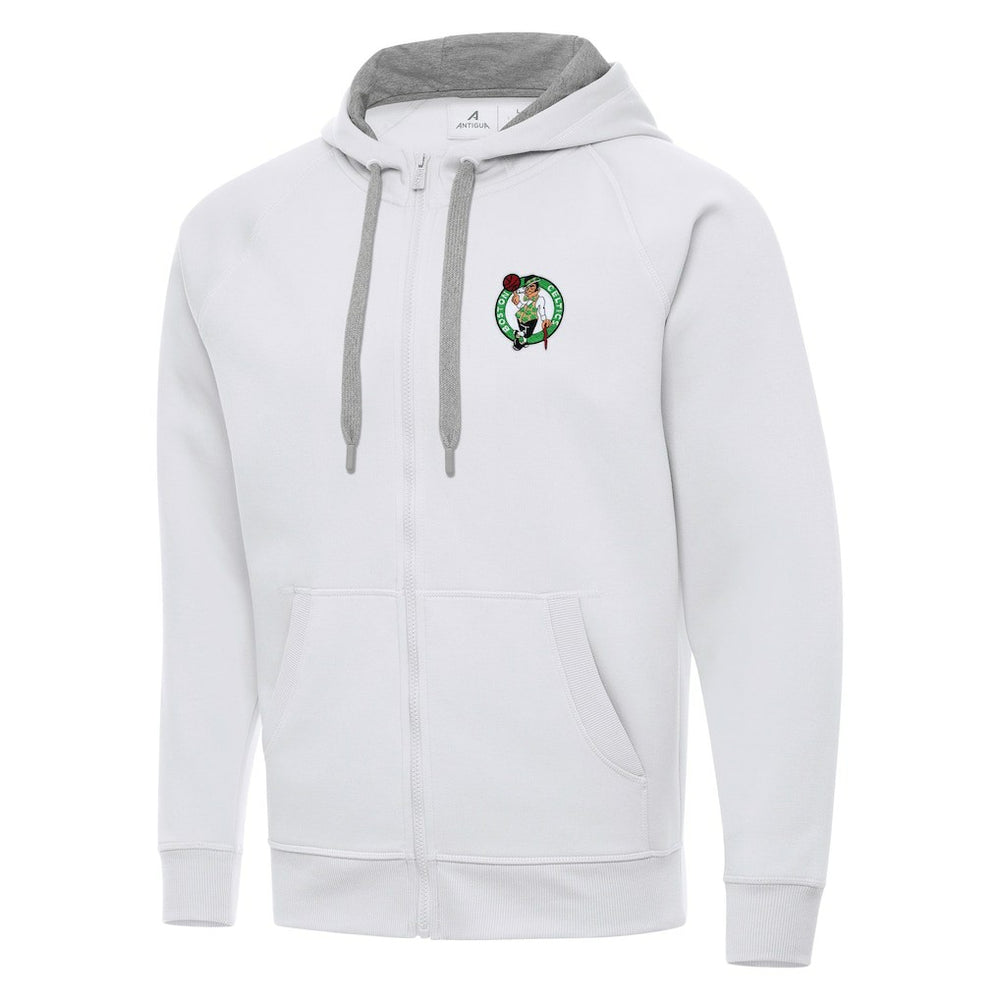 Boston Celtics Antigua Big & Tall Victory Full-Zip Hoodie Jacket White