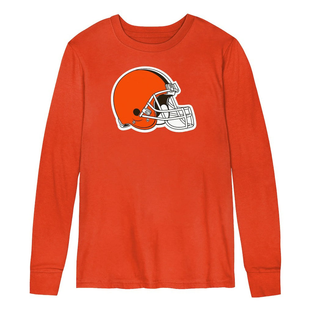 Cleveland Browns Youth Primary Logo Long Sleeve T-Shirt - Orange - NFL