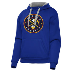 Denver Nuggets Antigua Women's Victory Pullover Hoodie Royal