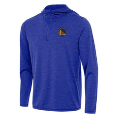Golden State Warriors Antigua Tidy Quarter-Zip Hoodie Heather Royal