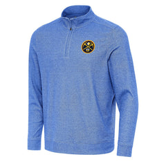 Denver Nuggets Antigua Subtle Quarter-Zip Sweatshirt Heather Royal