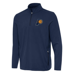 Indiana Pacers Antigua Perilous Quarter-Zip Sweatshirt Navy