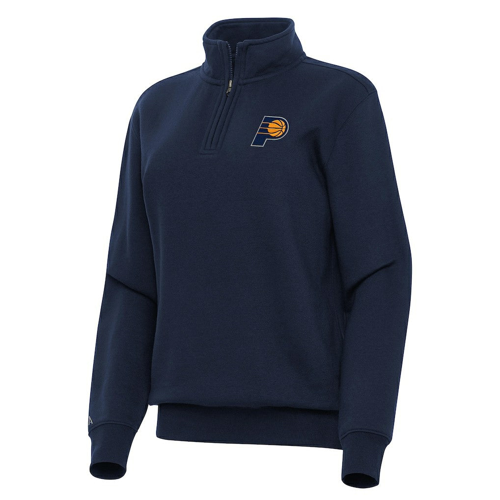 Indiana Pacers Antigua Women's Victory Quarter-Zip Sweatshirt Navy