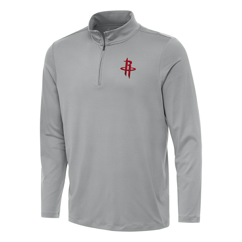 Houston Rockets Antigua Reprocess Quarter-Zip Top Gray