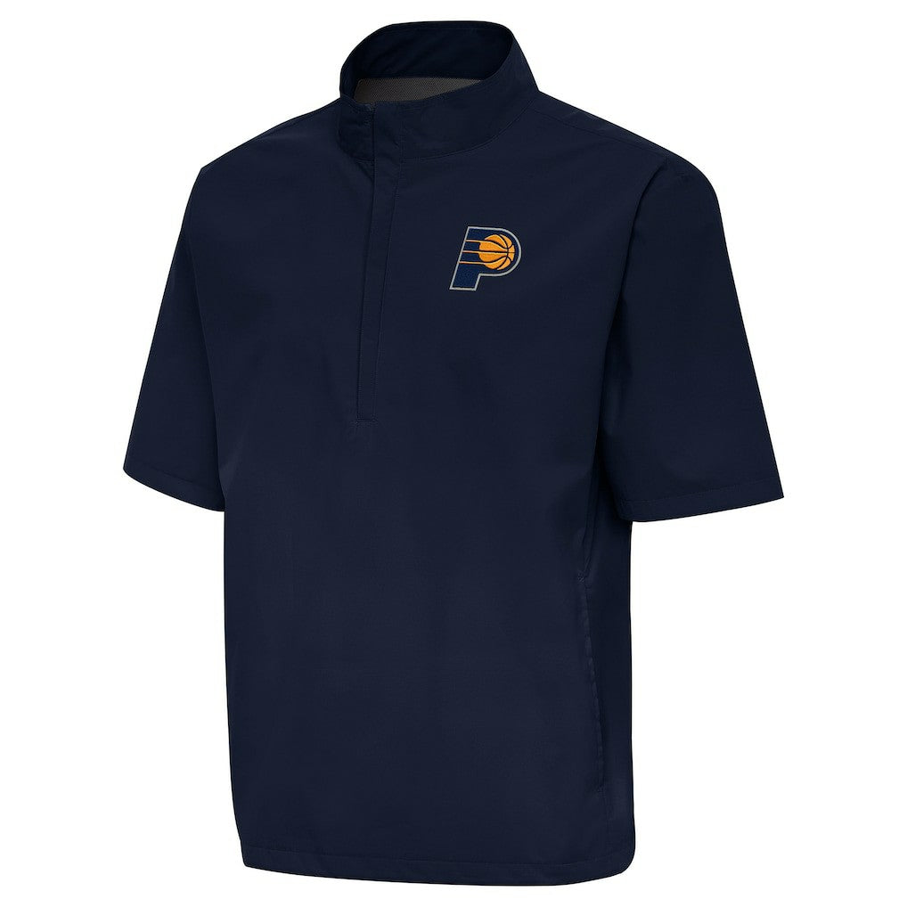Indiana Pacers Antigua Brisk Quarter-Zip Windbreaker Navy