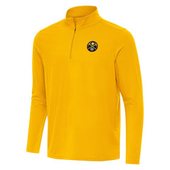 Denver Nuggets Antigua Intent Quarter-Zip Top Gold
