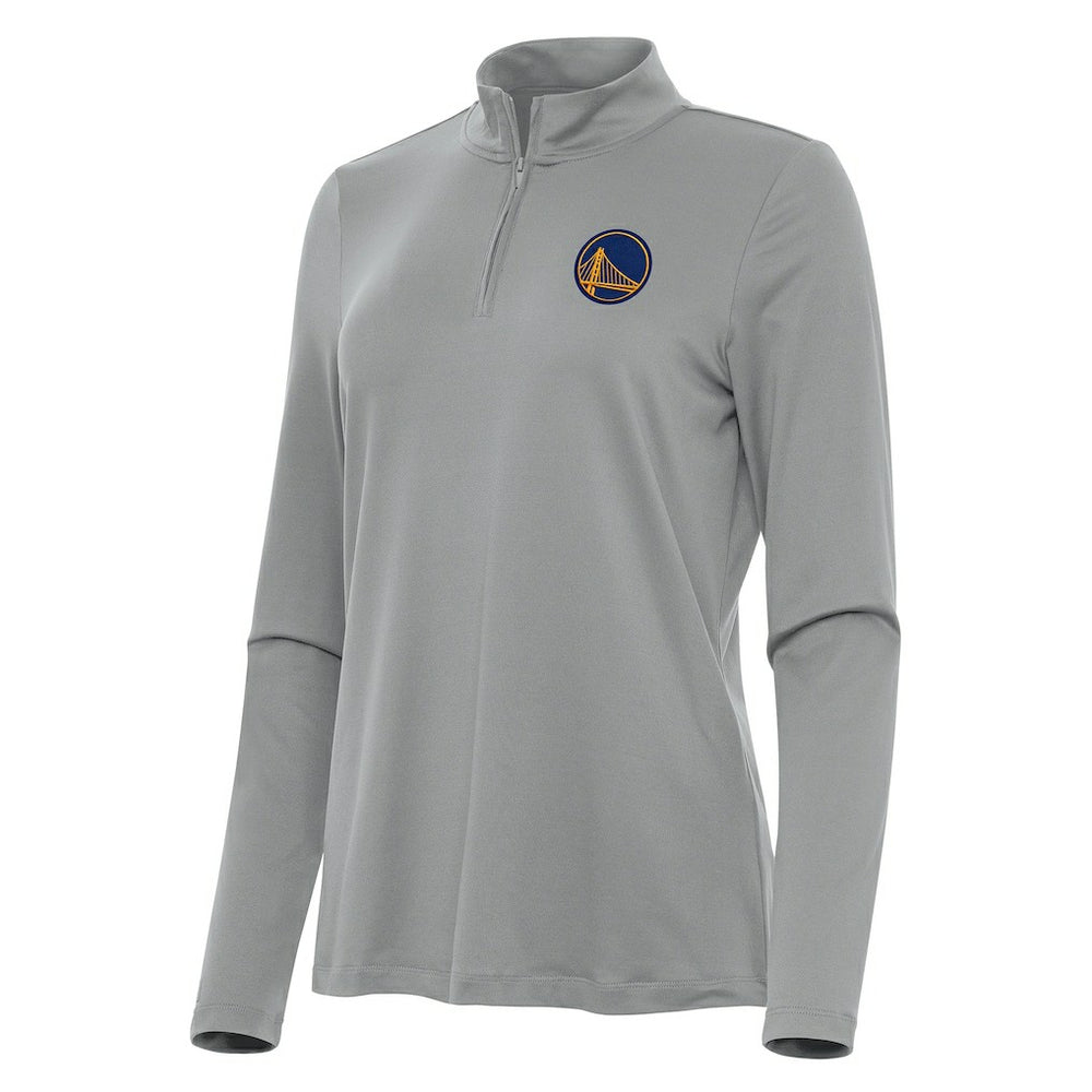 Golden State Warriors Antigua Women's Reprocess Quarter-Zip Top Gray
