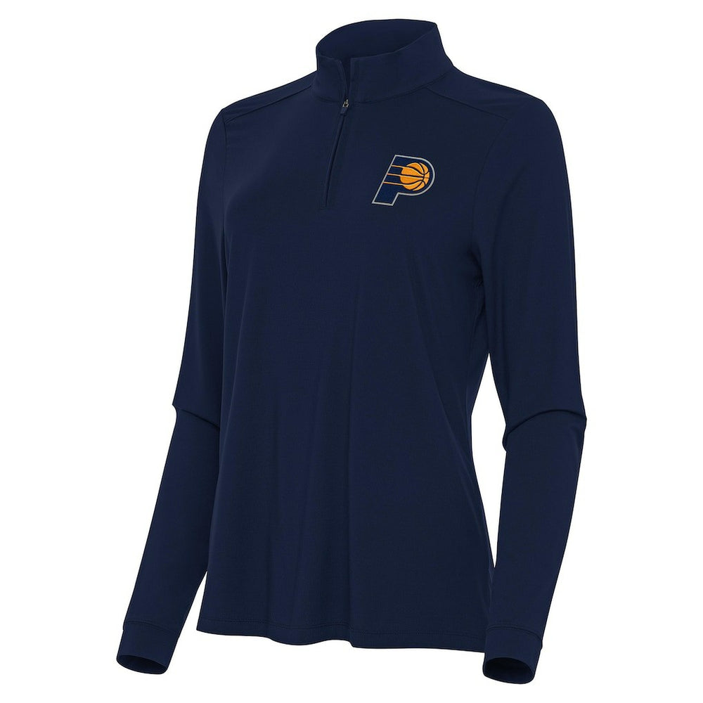 Indiana Pacers Antigua Women's Intent Quarter-Zip Top Navy