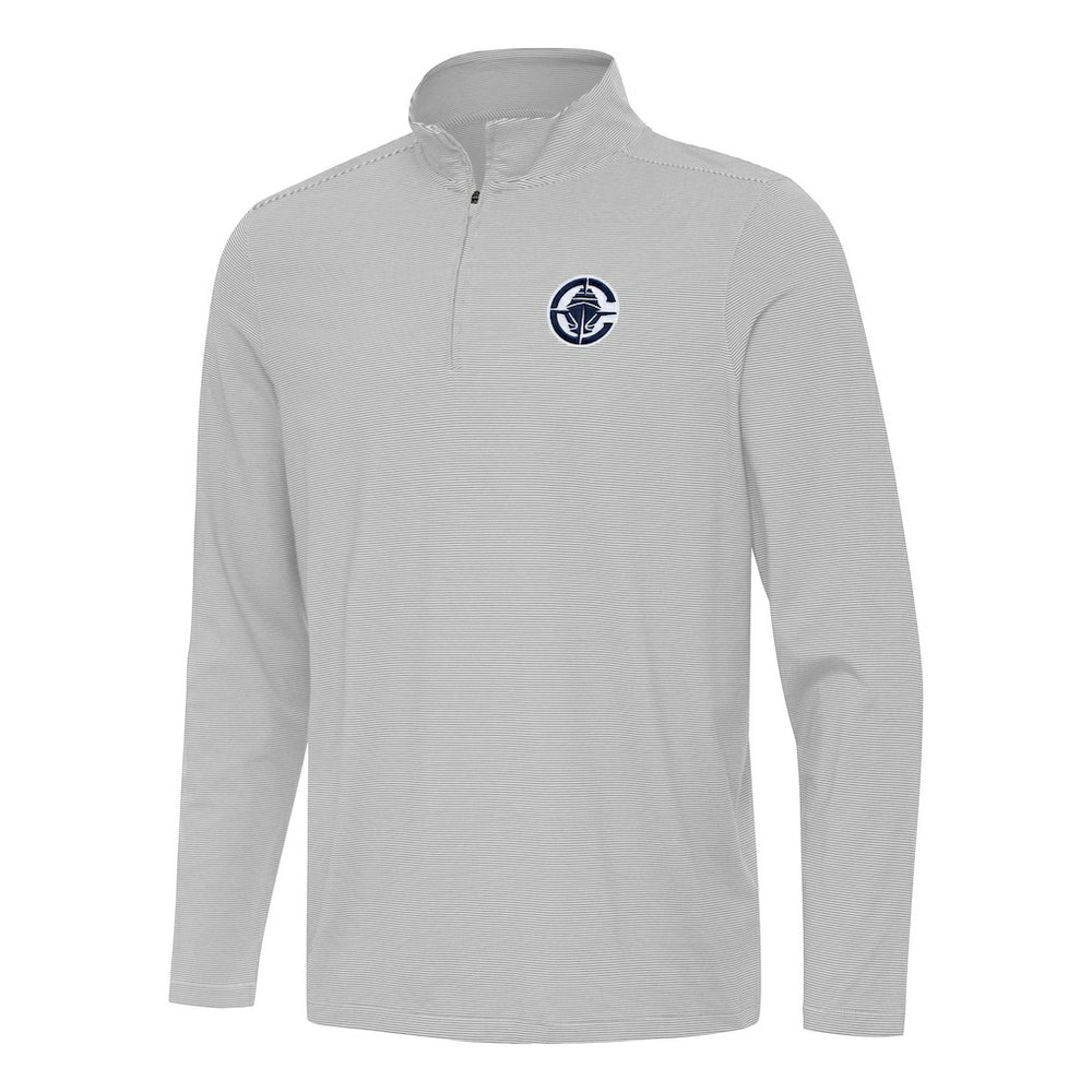 LA Clippers Antigua Twine Quarter-Zip Top Gray