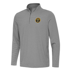 Denver Nuggets Antigua Twine Quarter-Zip Top Black