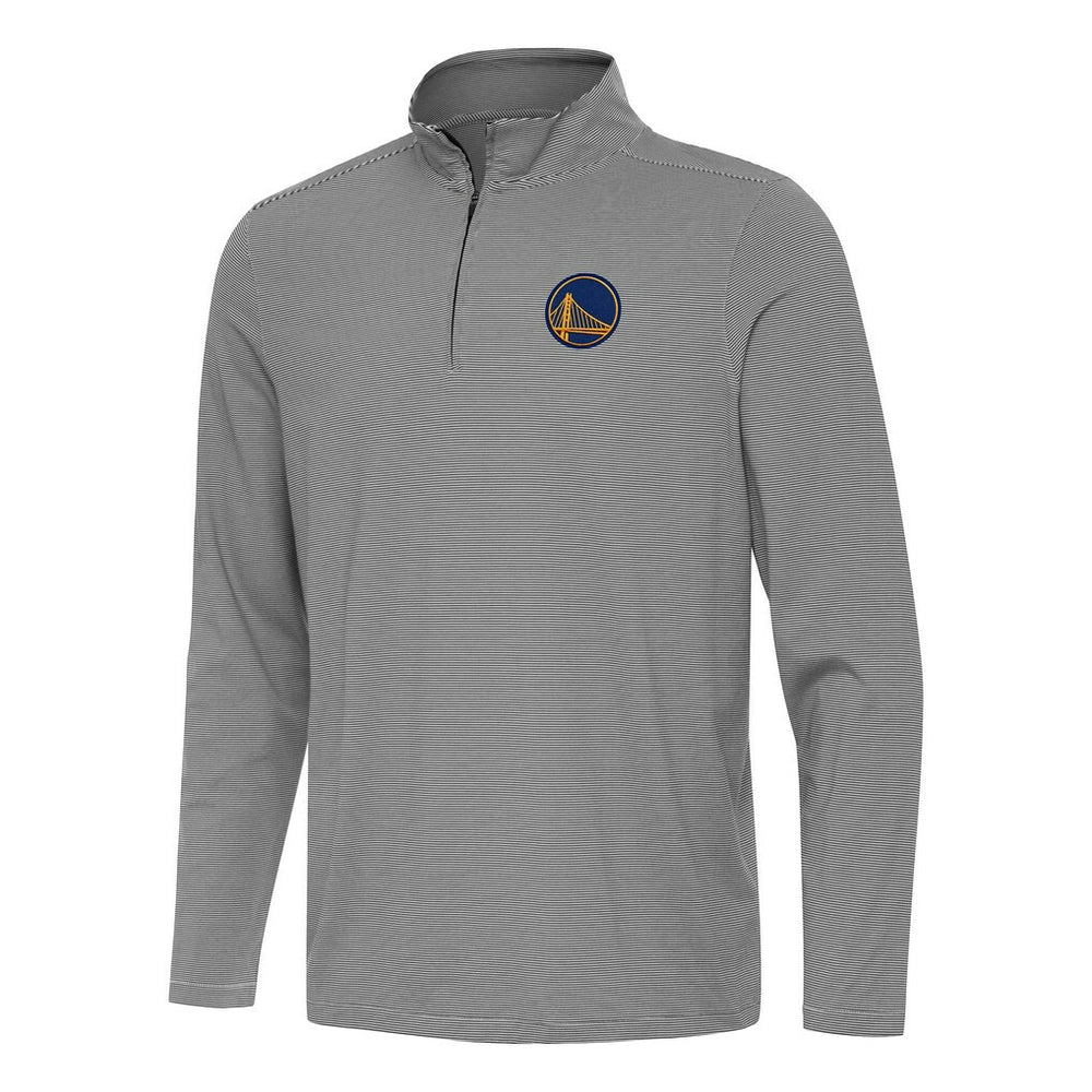 Golden State Warriors Antigua Twine Quarter-Zip Top Black