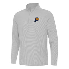Indiana Pacers Antigua Twine Quarter-Zip Top Gray