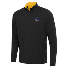 Golden State Warriors Antigua Content Quarter-Zip Top Black/Gold