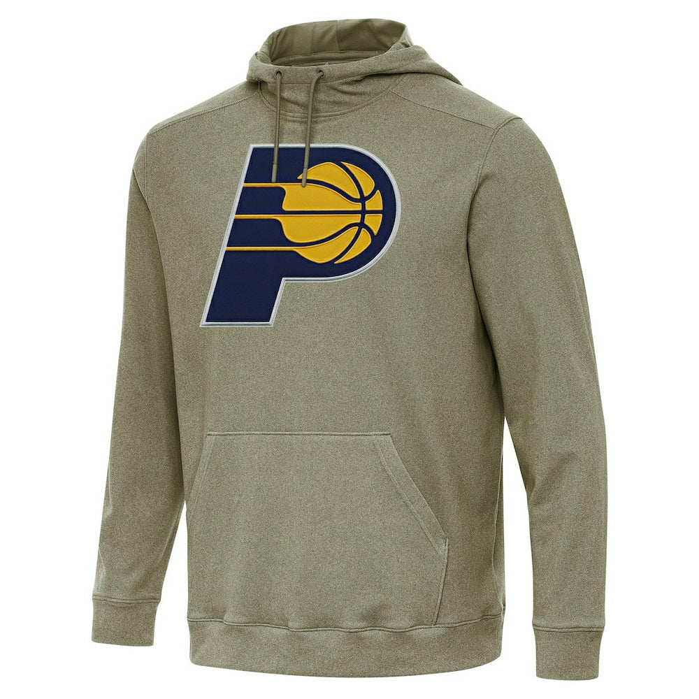 Indiana Pacers Antigua Cloud Pullover Hoodie Heather Olive