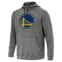 Golden State Warriors Antigua Cloud Pullover Hoodie Heather Black
