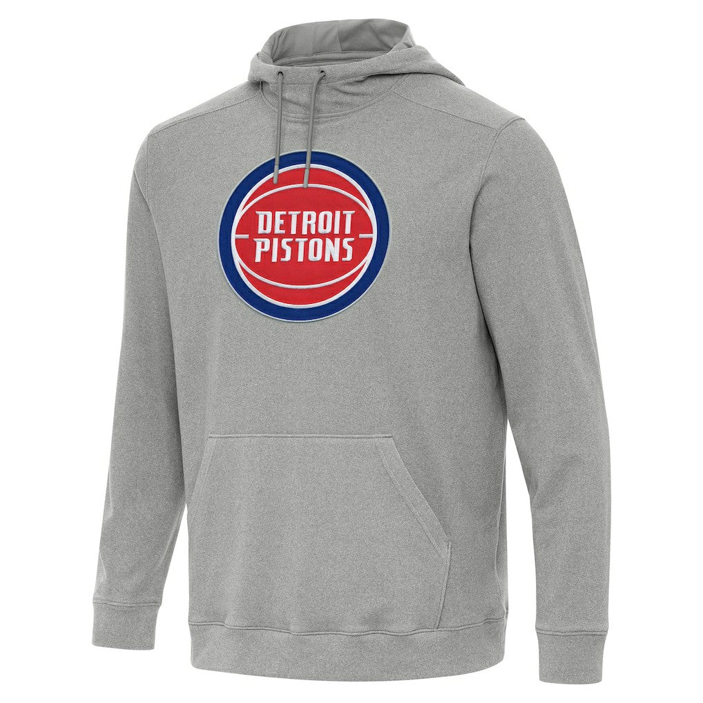 Detroit Pistons Antigua Cloud Pullover Hoodie Heather Gray