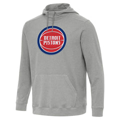 Detroit Pistons Antigua Cloud Pullover Hoodie Heather Gray