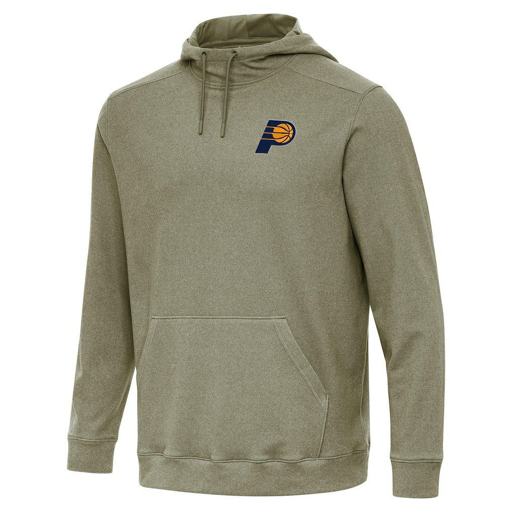 Indiana Pacers Antigua Cloud Pullover Hoodie Heather Olive