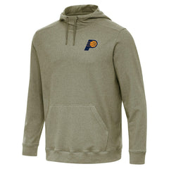 Indiana Pacers Antigua Cloud Pullover Hoodie Heather Olive