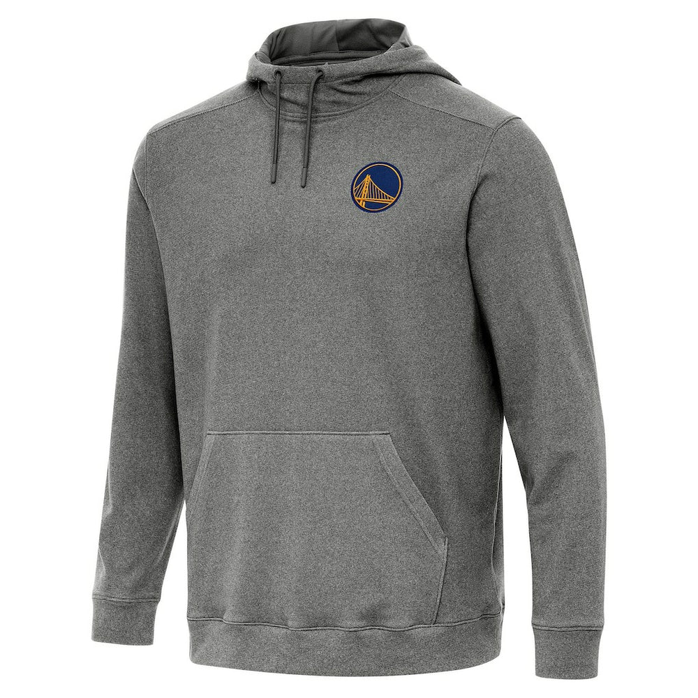 Golden State Warriors Antigua Cloud Pullover Hoodie Heather Black
