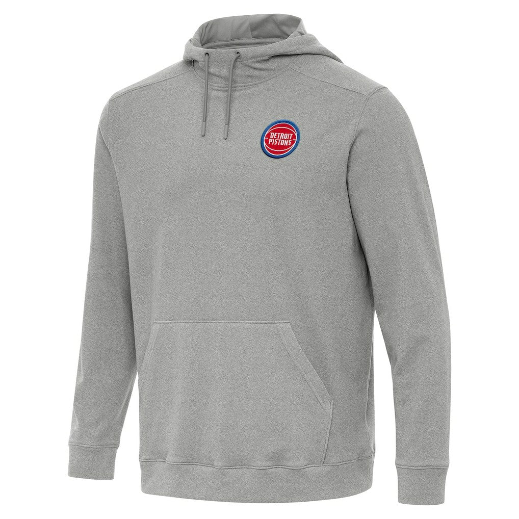 Detroit Pistons Antigua Cloud Pullover Hoodie Heather Gray