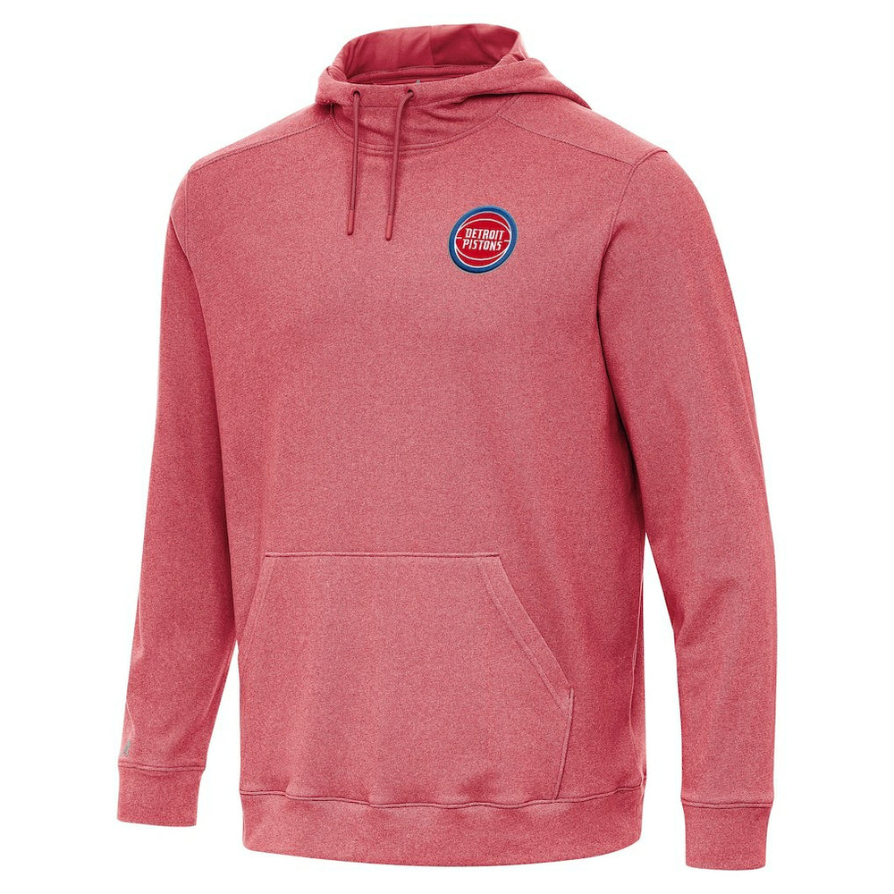 Detroit Pistons Antigua Cloud Pullover Hoodie Heather Red