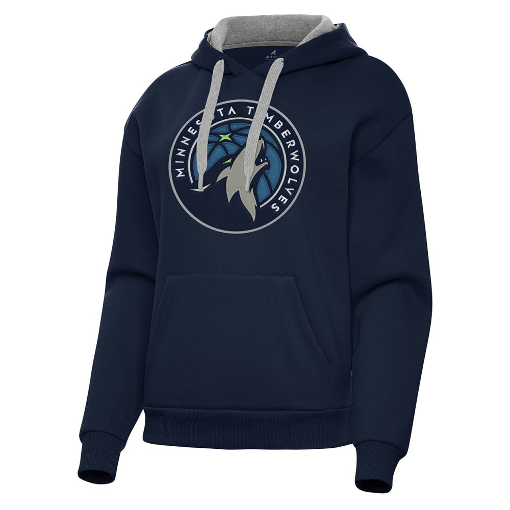 Minnesota Timberwolves Antigua Women's Victory Pullover Hoodie Navy