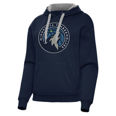 Minnesota Timberwolves Antigua Women's Victory Pullover Hoodie Navy