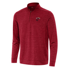 Miami Heat Antigua Bright Quarter-Zip Top Cardinal