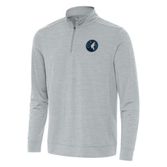 Minnesota Timberwolves Antigua Bright Quarter-Zip Top Heather Gray