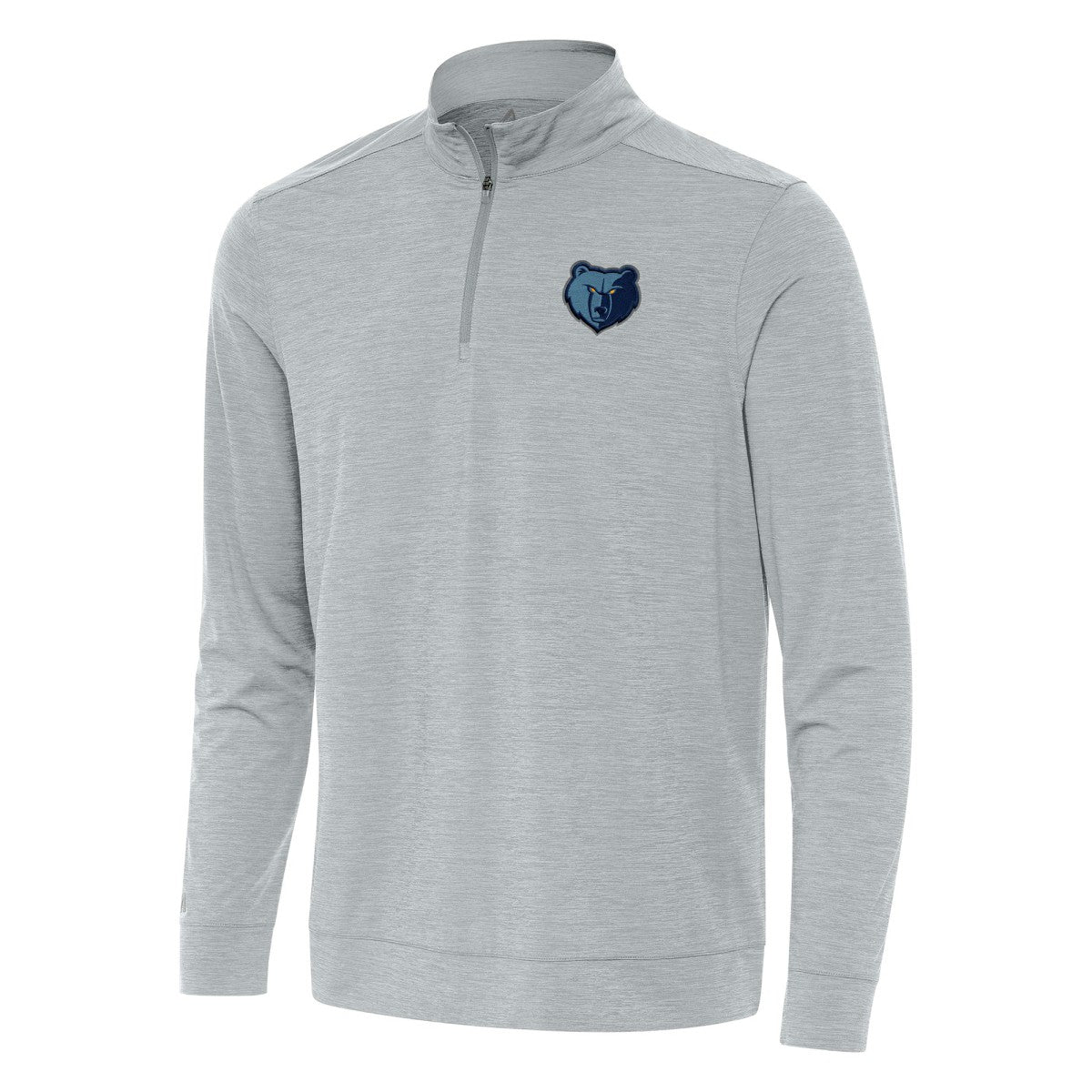 Memphis Grizzlies Antigua Bright Quarter-Zip Top Heather Gray