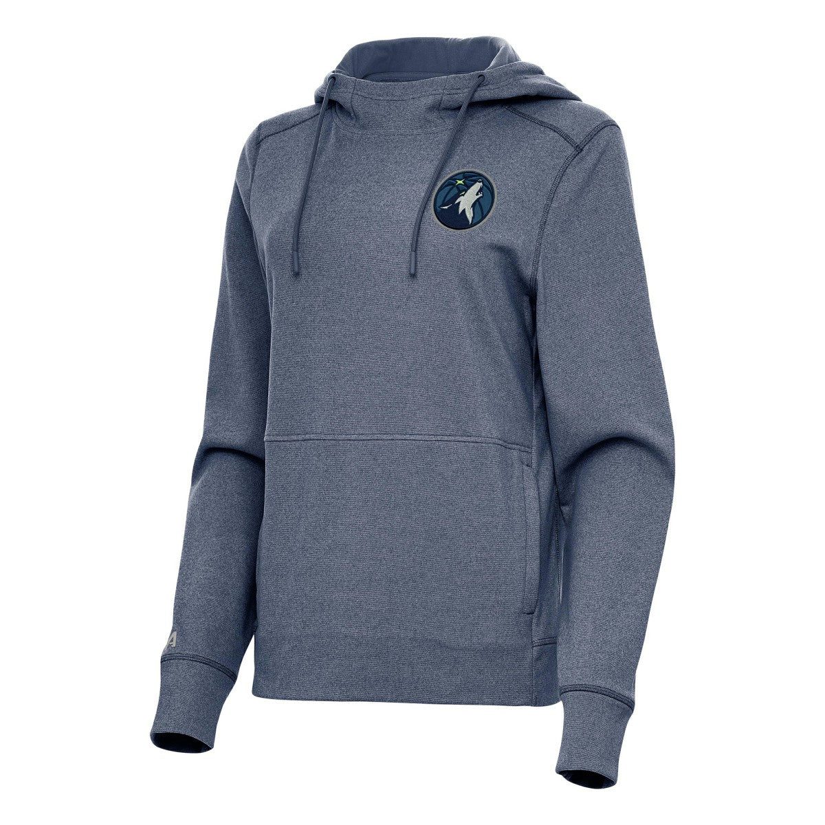 Minnesota Timberwolves Antigua Women's Justice Pullover Hoodie Heather Navy